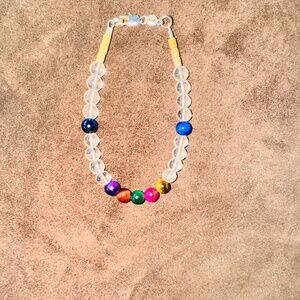 Custom clear quartz multi coloured tiger eye bracelet
